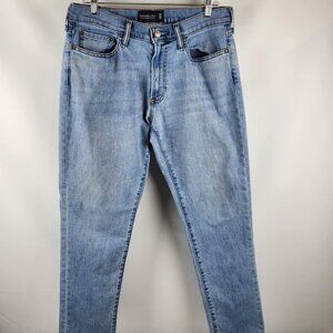 Abercrombie & Fitch Jeans Mens 32x29 Light Blue Skinny Leg Stretch Denim